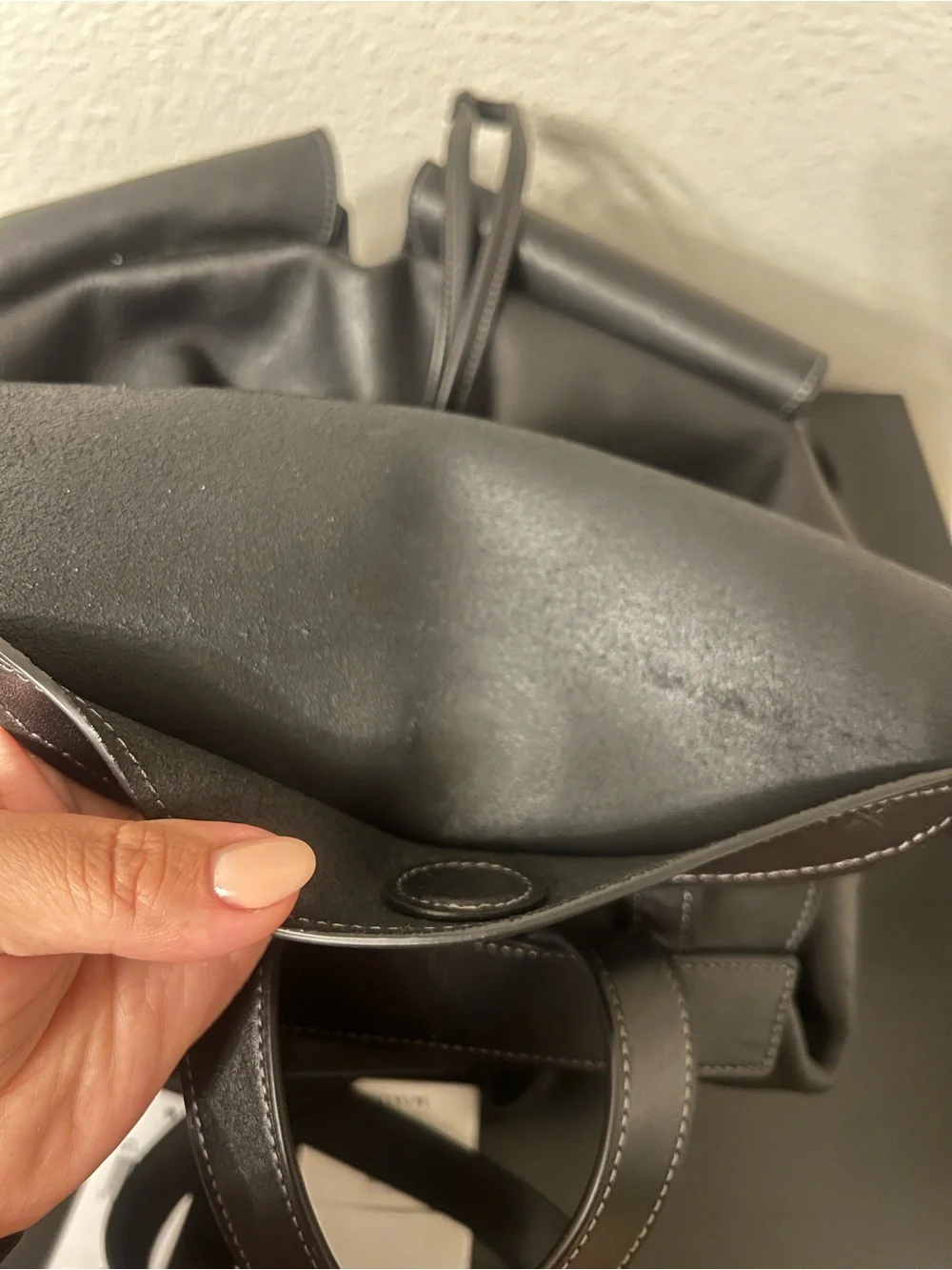 Coach Crosby Black Leather Flap Backpack with Front Pockets